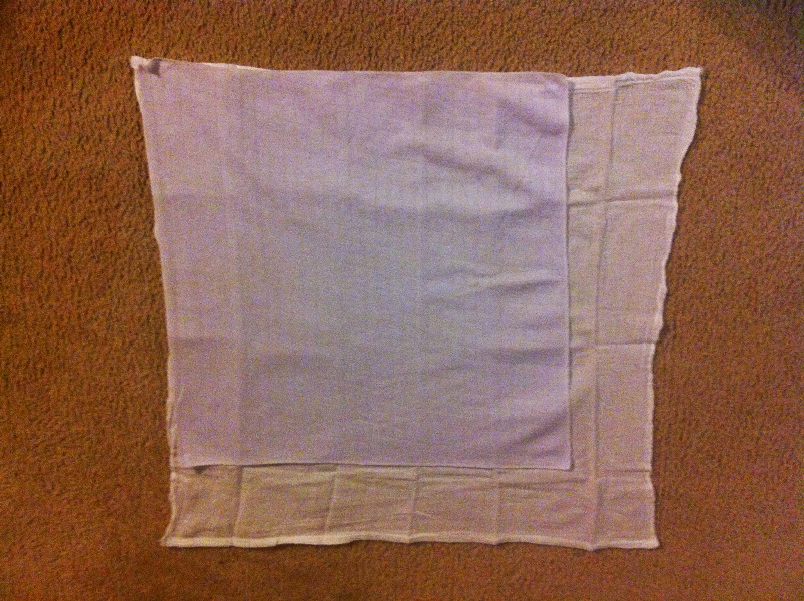 One Crunchy Square Flour Sack Towels (FST) as Cloth Diapers