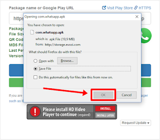 save file apk android