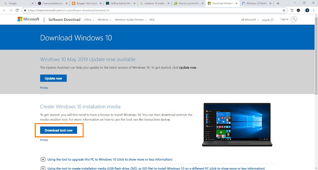 How to install Fresh Windows 10 with Windows Media Tool