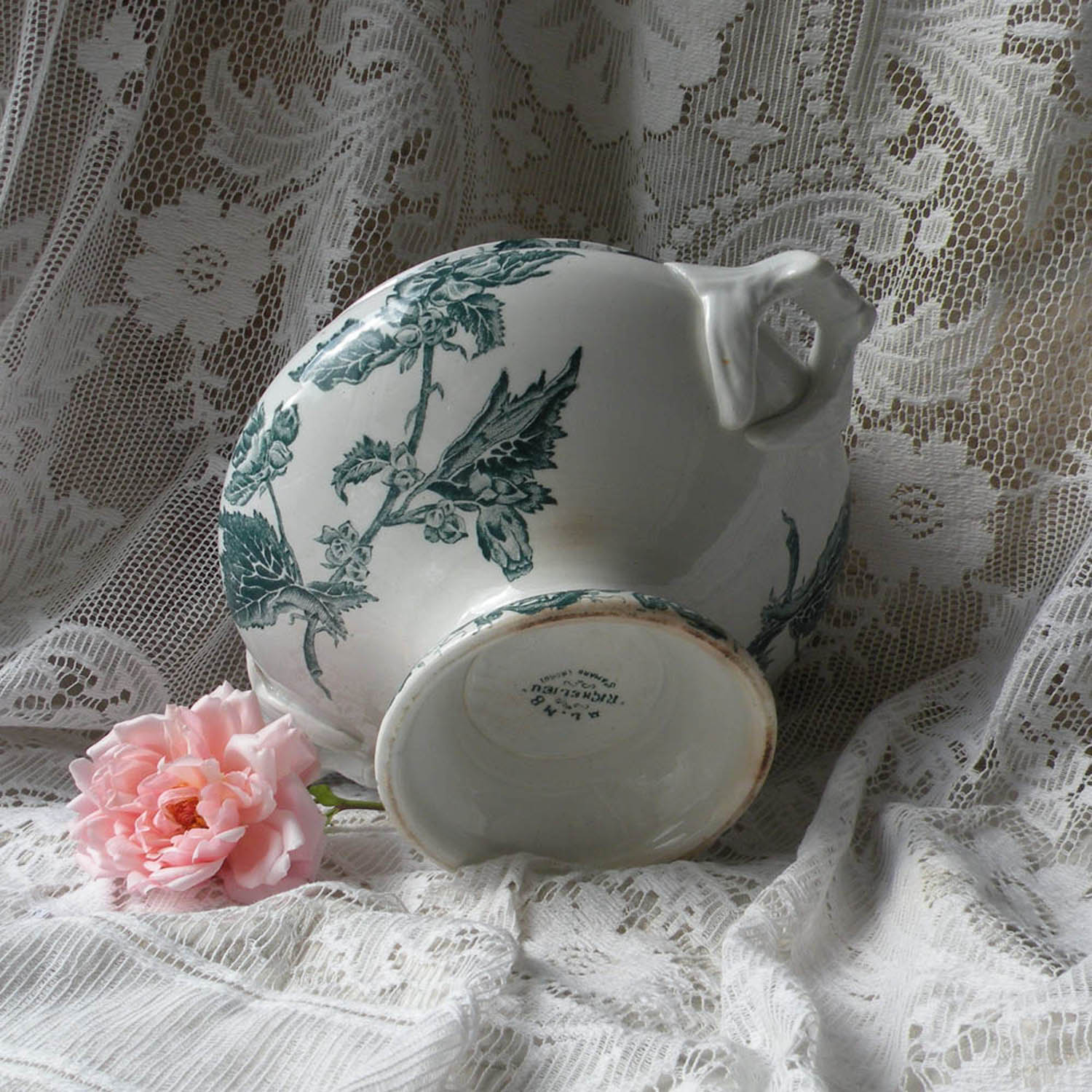 LaBonneVie72 French Antique Ironstone Soup Tureen by St. Amand with