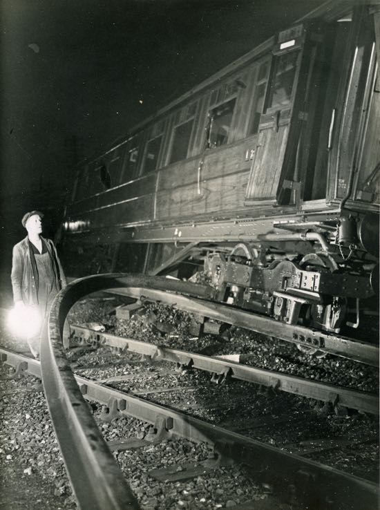 Marshmoor train derailment 1946 -  Image from the Peter Miller Collection