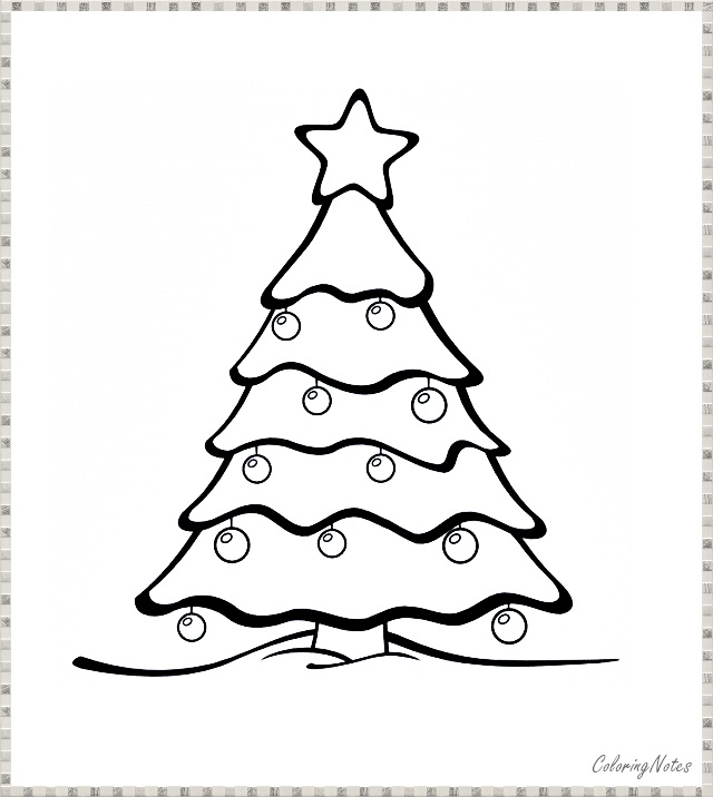Coloring christmas trees popular tree 16 Easy Christmas Tree Coloring Pages Free Printable for Kids