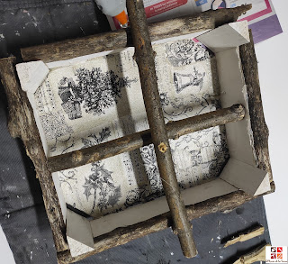 diy ventana navideña