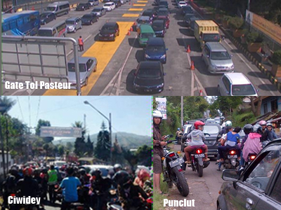 Beberapa Titik Jalur Rawan Kemacetan Menuju Tempat Wisata di Bandung
