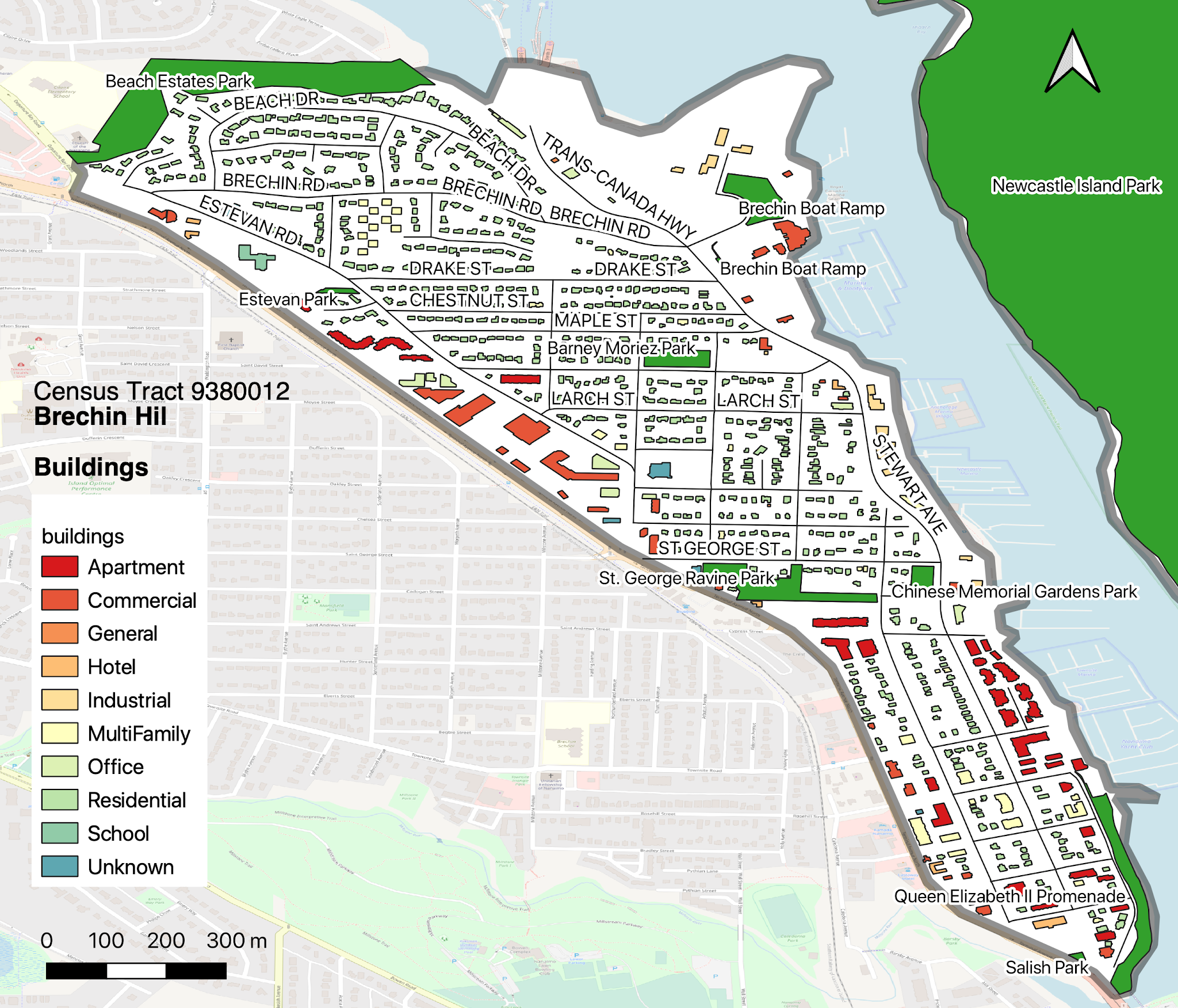 Nanaimo Commons City Centre geospatial analysis. 6. Census Tract