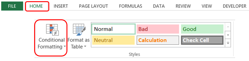 Icon Sets in Conditional Formatting
