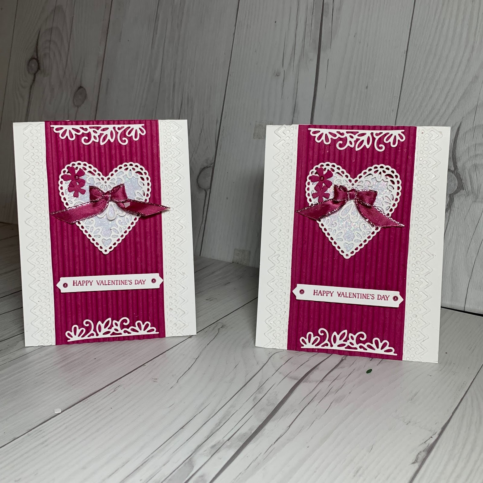 Valentine Card using Forever Lovely Stamp Set and Die Cuts, Die Cuts