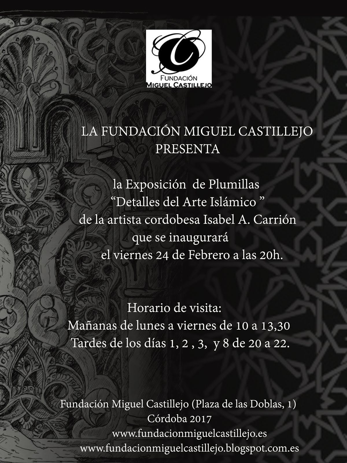 Exposiciones 2017: Fundación Miguel Castillejo hasta el 15 de marzo.