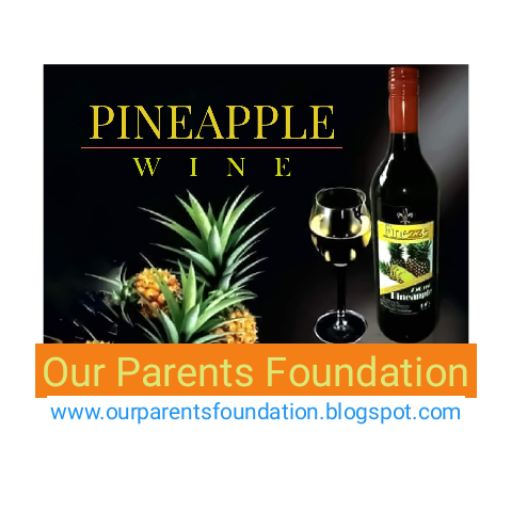 Pineapples, glass and bottle of wine