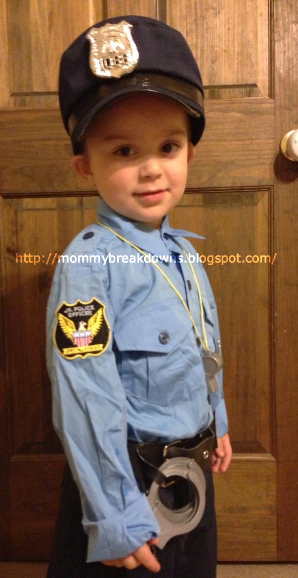 Mommy break downs: Realistic Boys Costume: Police Officer