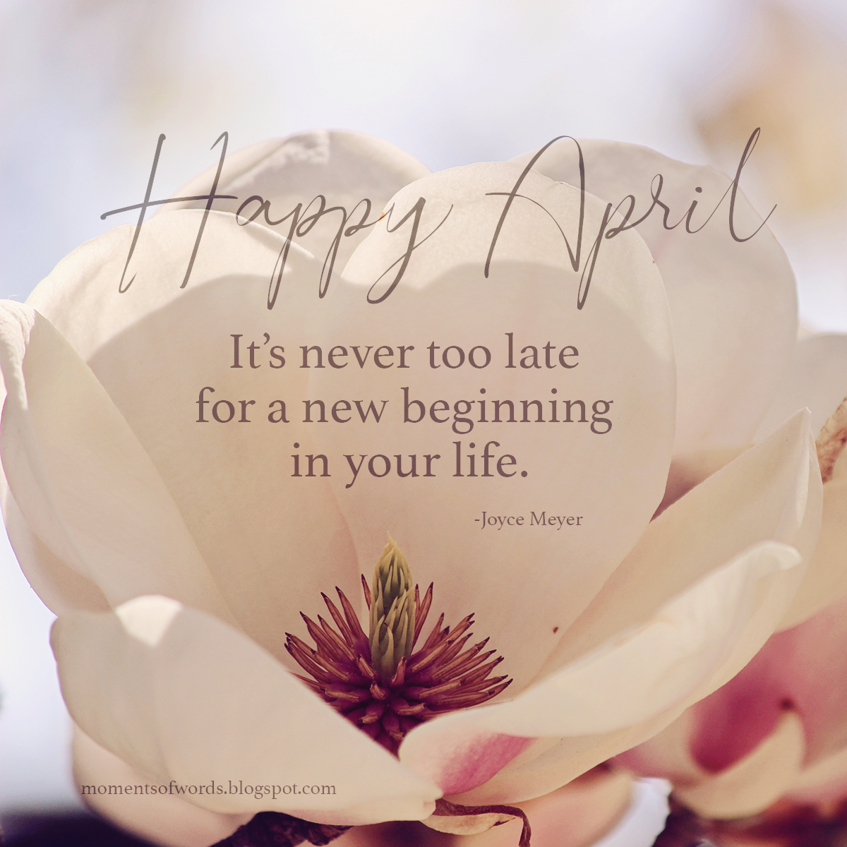 Have a blessed April! #happyapril | Moments of words