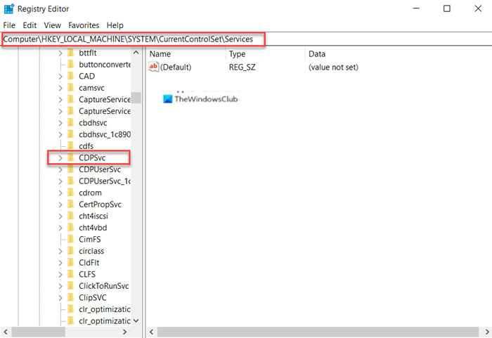레지스트리 편집기 설정