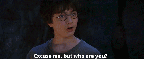 Gif Harry Potter saying 'Excuse me, but who are you?