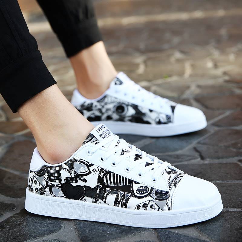 Giaày thể thao Nữ Hoa cúc GD01, màu sắc nổi bật Giày thể thao Nam Nữ GD01, thiết kế cá tính, phong cách trẻ trung