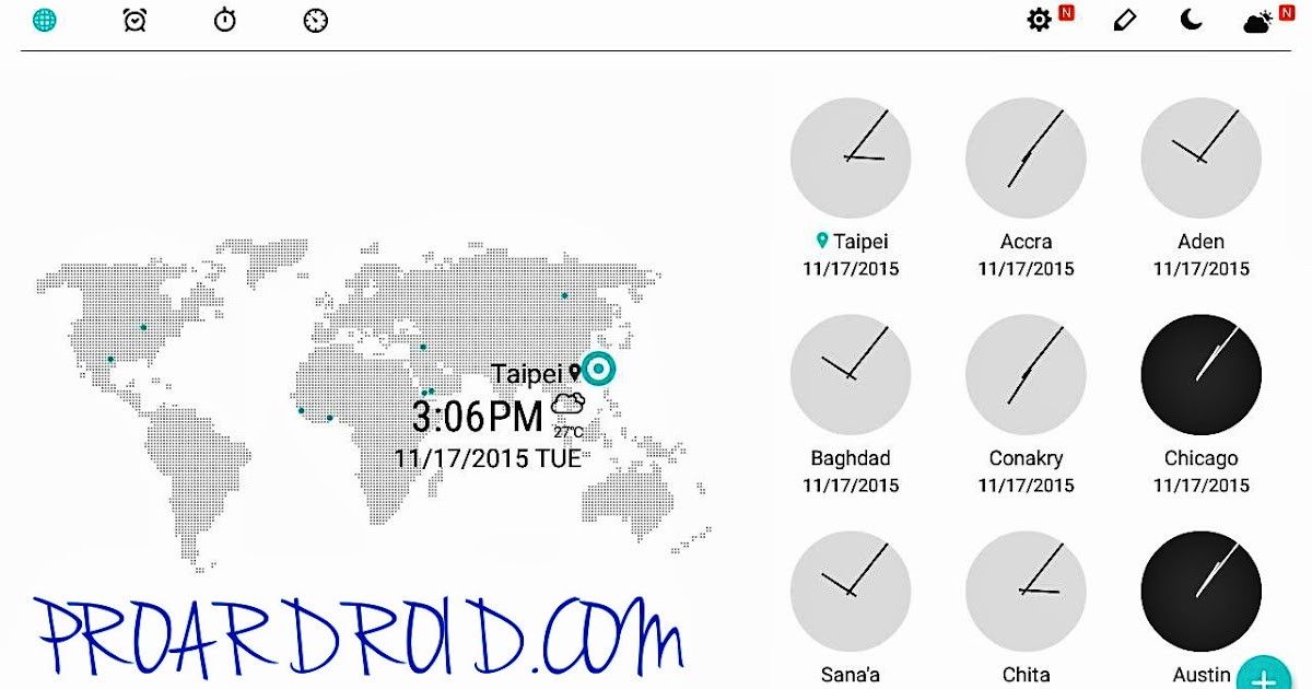 تطبيق الساعة الرقمية Asus Digital Clock Widget للاندرويد مجانا