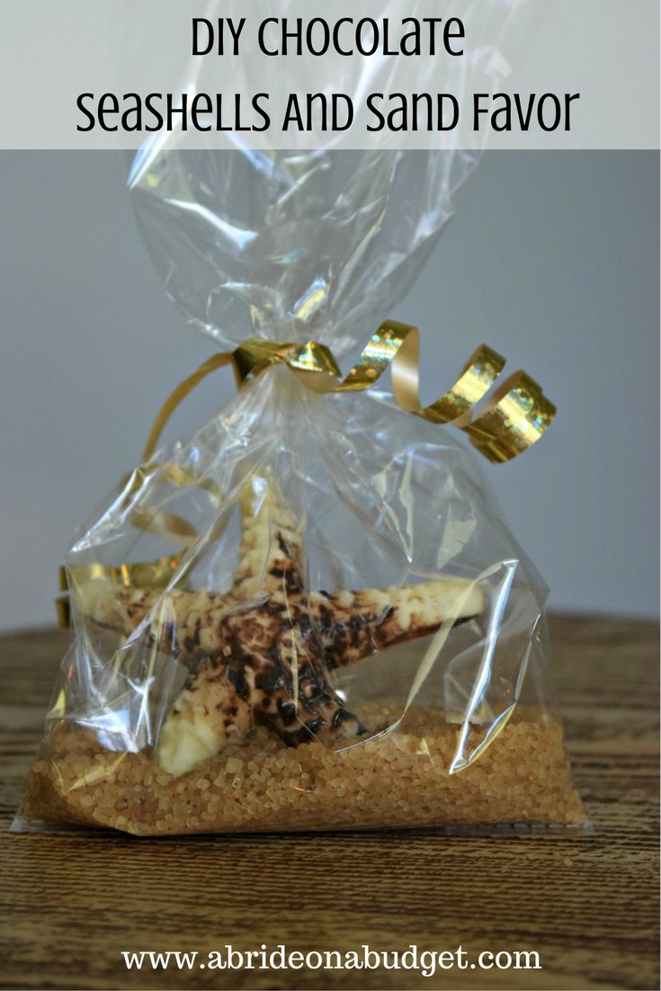 Diy Chocolate Seashells And Sand Favor A Bride On A Budget
