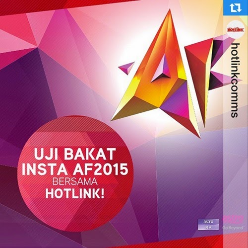 ujibakat insta af2015 bersama hotlink, tarikh, lokasi, tempat sesi ujibakat insta af2015 bersama hotlink, sesi uji bakat insta af2015 bersama hotlink (aturcara), BakatAF2015 Instagram