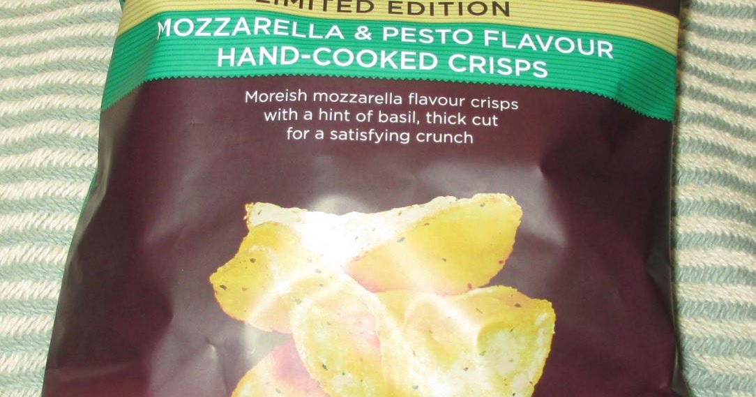 FOODSTUFF FINDS Mozzarella & Pesto Flavour Crisps (Morrisons) [By Cinabar]
