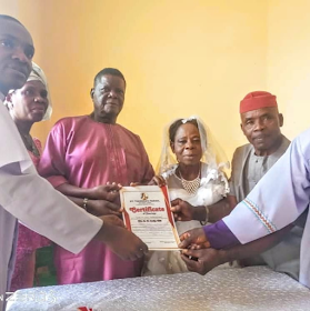 Nigerian woman in her 60s gets married for the first time (wedding photos)