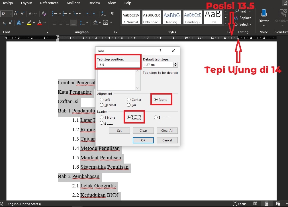 Cara Membuat Titik Titik Pada Daftar Isi Supaya Rapih Blog Mas Tom