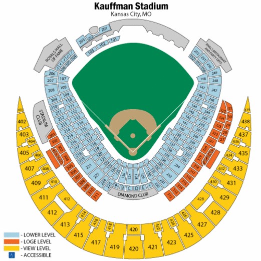 Kauffman Stadium Seating Chart With Seat Numbers