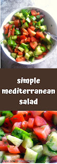 Simple Mediterranean Salad: 6 simple ingredients and you can create the best Mediterranean Salad.  It's light and fresh and will likely become a summer staple! - Slice of Southern