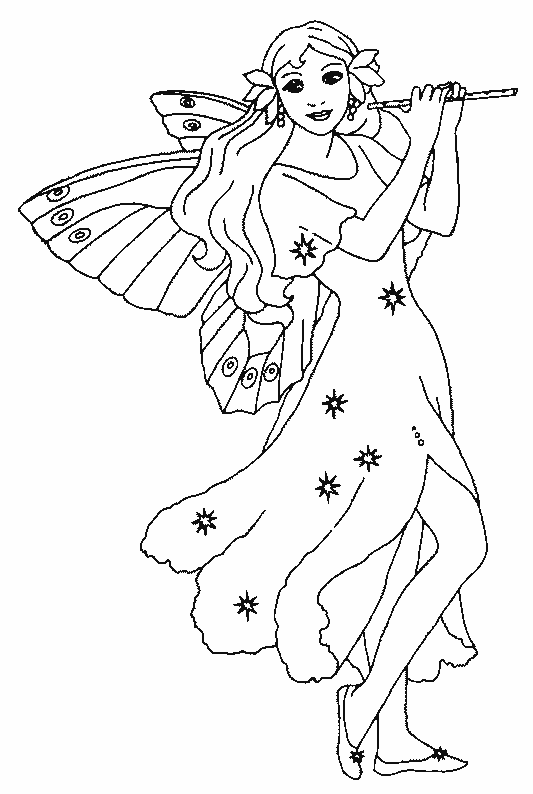 fairie cartoon coloring pages - photo #7