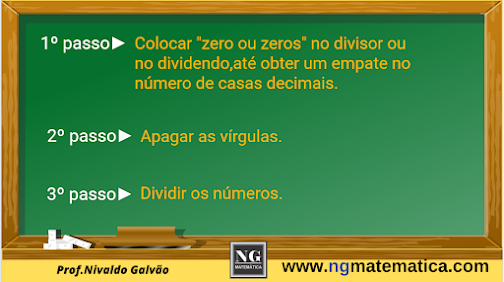 Como fazer divisão de decimais