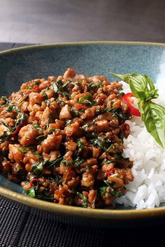 Spicy Thai Basil Chicken (Pad Krapow Gai) Tasty Recipes