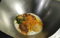 Mixed all ingredients for tangdi kebab food recipe