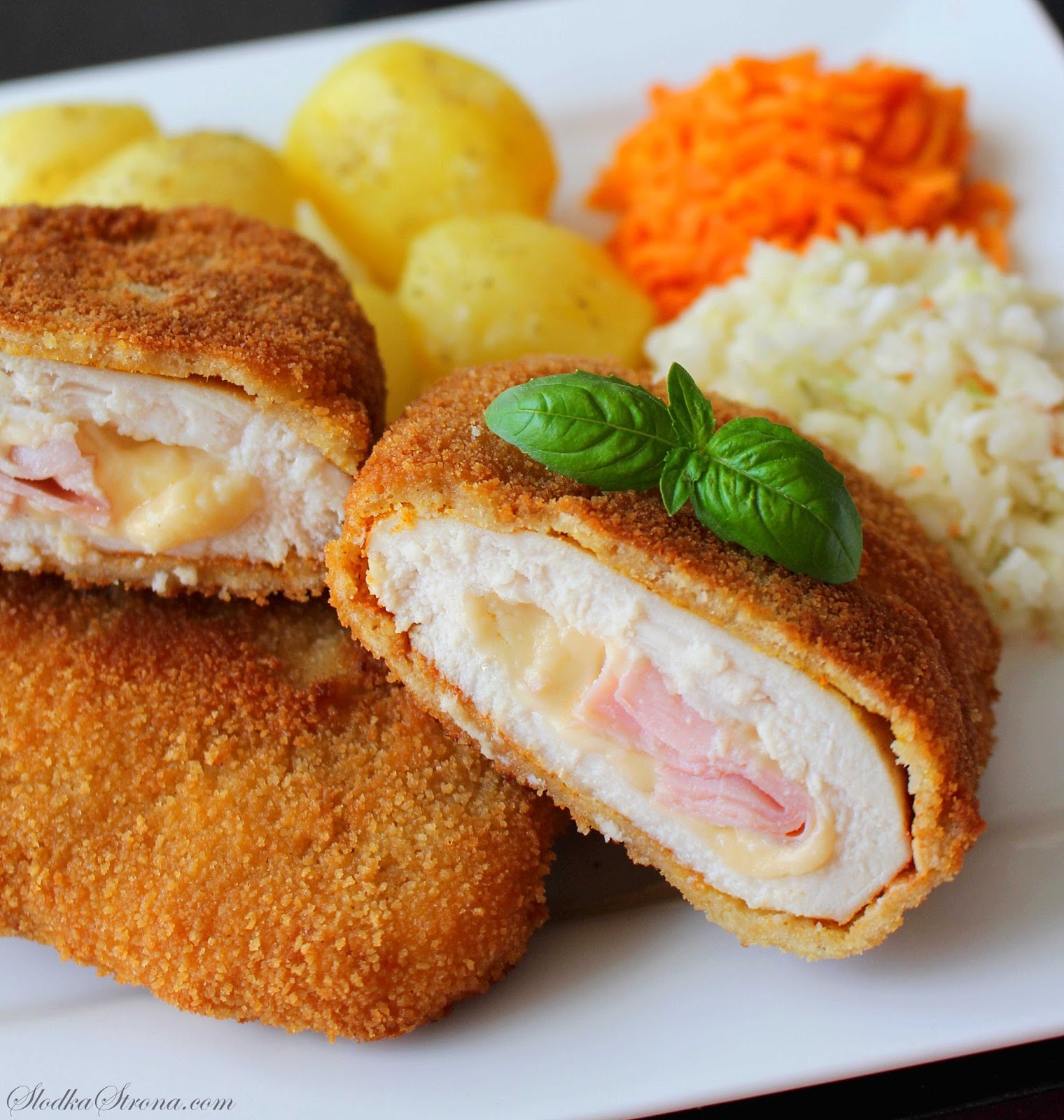 Słodka Strona Cordon Bleu Kotlet po Szwajcarsku (Kotlet z Kurczaka z Szynką i Serem)