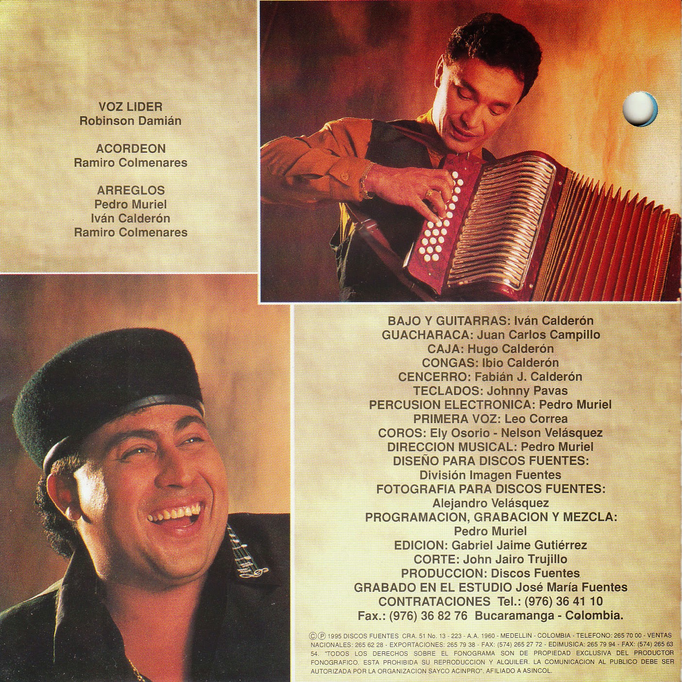 LOS EMBAJADORES VALLENATOS Mas Internacionales [1995] Caratulas Vallenatas
