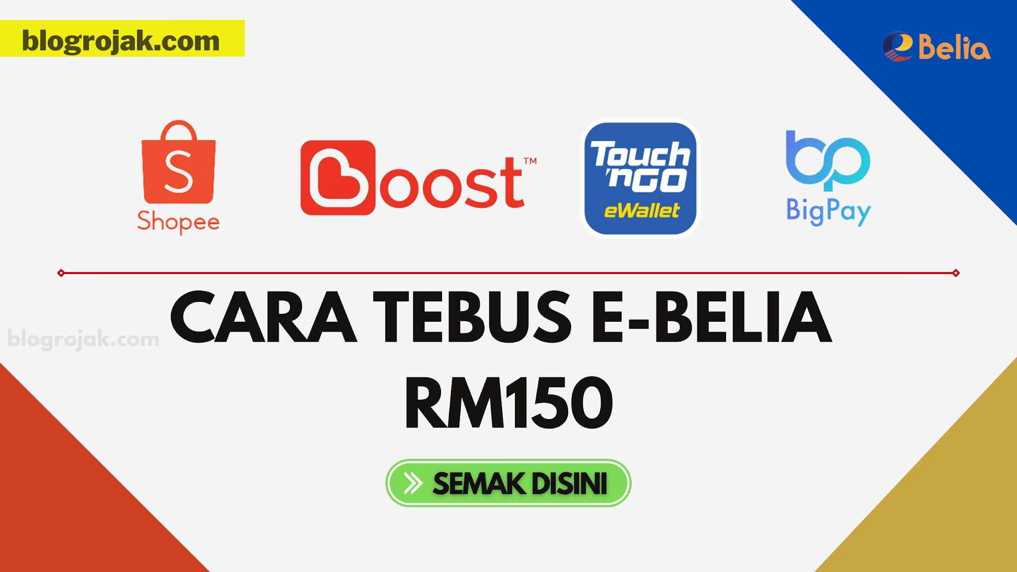 E tunai rm150