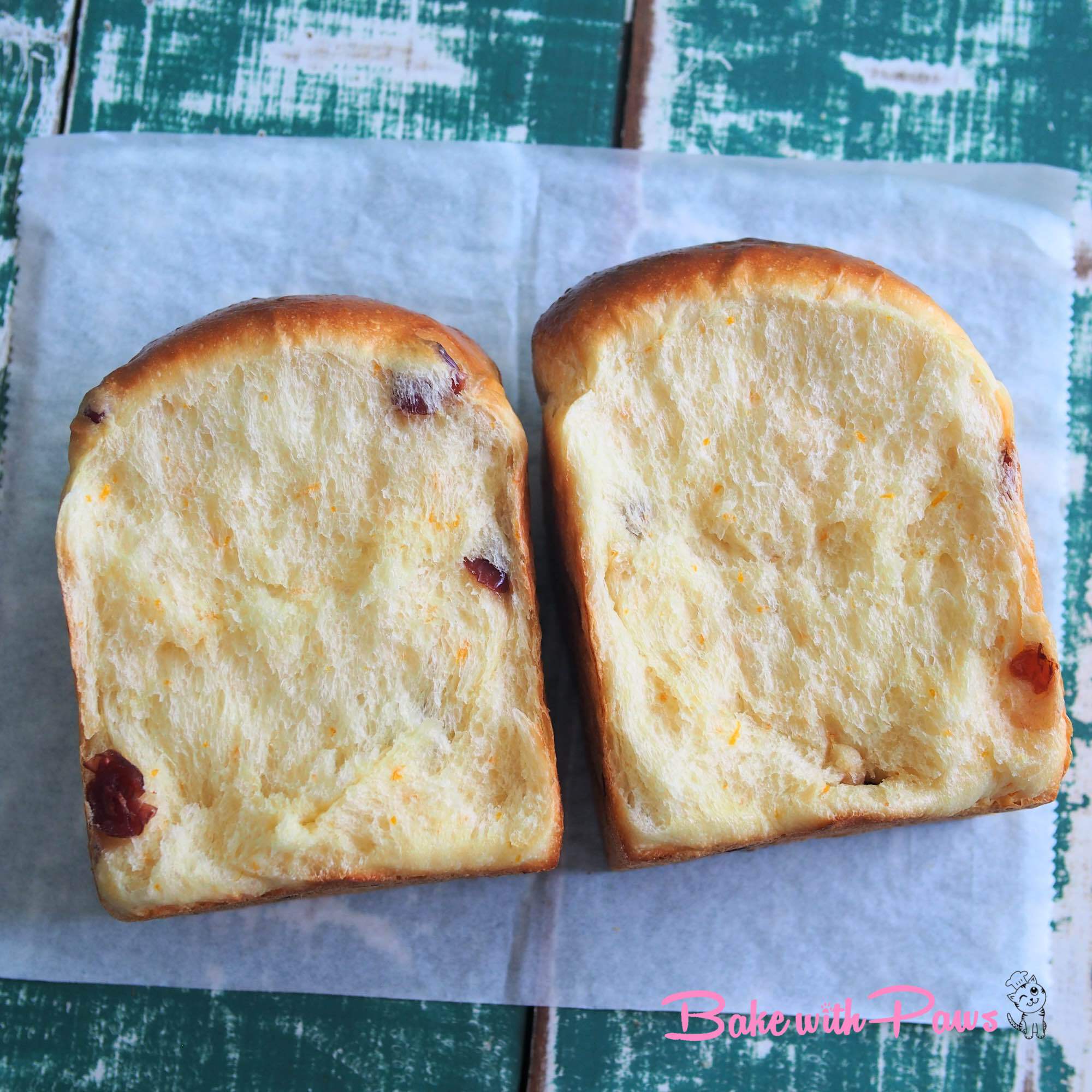 Orange Cranberry Soft Sourdough Bread Yudane Method BAKE WITH PAWS
