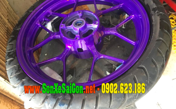 Sơn bánh mâm xe Winner 150 màu tím mộng mơ cực đẹp Sơn bánh mâm xe Winner 150 màu tím mộng mơ cực đẹp