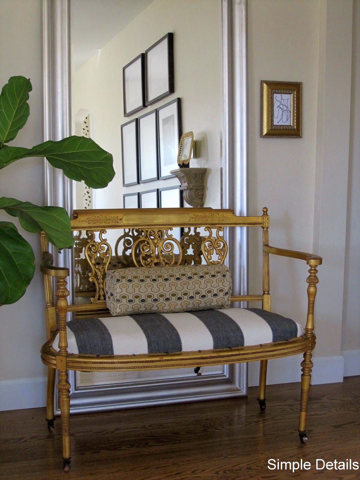 Simple Details diy settee reupholster...