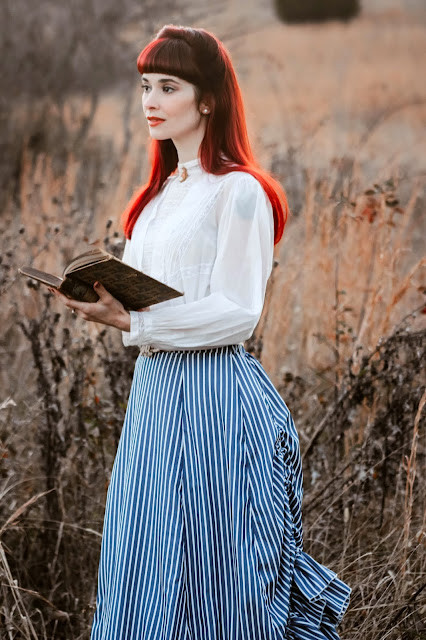 Belle Poque Victorian Stripe Ruffle Skirt Review