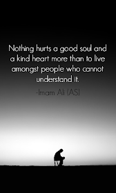 Nothing hurts a good soul and a kind heart more than to live among st people who cannot understand it. 