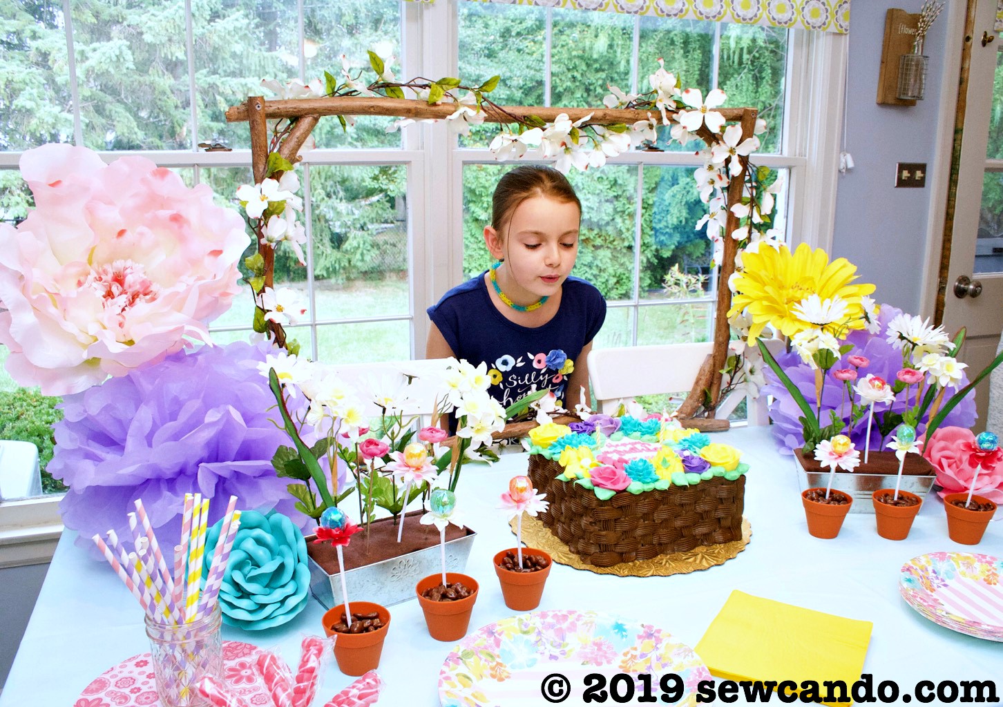 Sew Can Do DIY Flower Garden Birthday Party