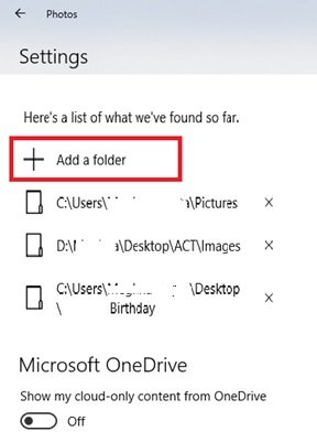 Diaporama sur Windows 10