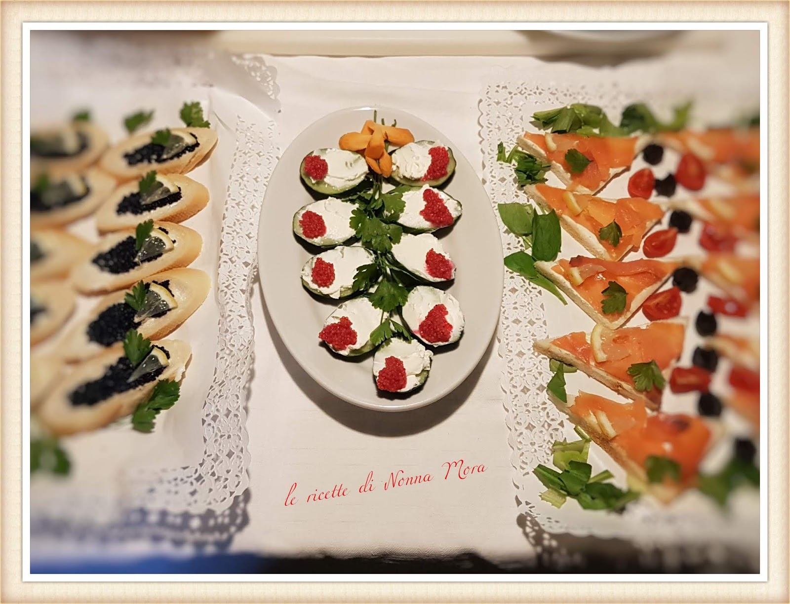 " IL FIORE DI CAVIALE ROSSO "Antipasto Estivo di pesce