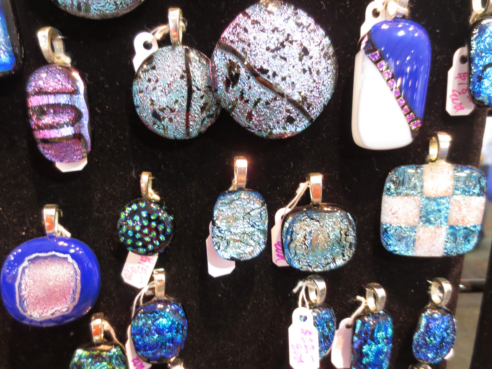 dichroic glass pendants