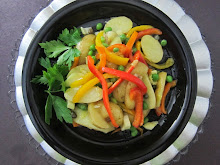 Warm Potatoes Peas and Pepper Salad
