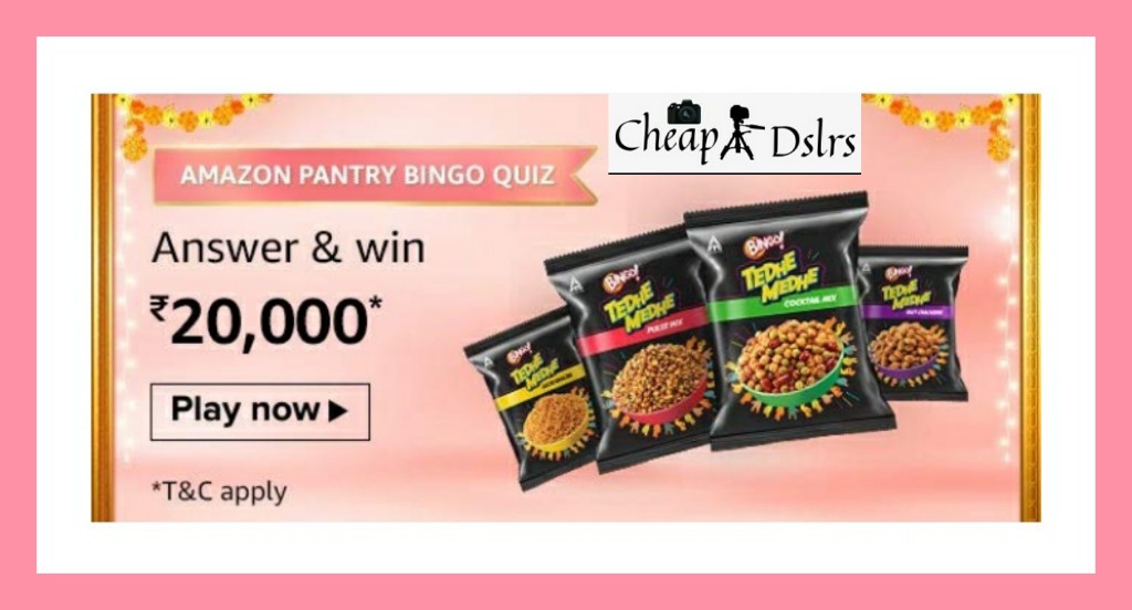 Amazon Pantry Bingo Quiz Answers – Win Rs.20,000 Amazon Pantry Bingo Quiz Answers – Win Rs.20,000