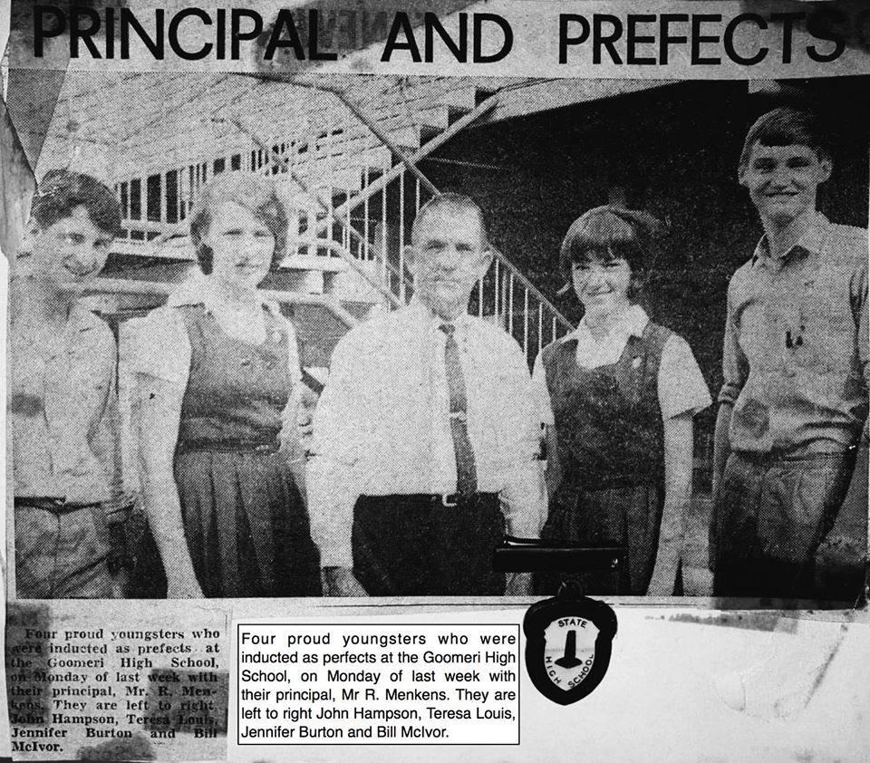 The History of Goomeri, Queensland Goomeri State School Principal and