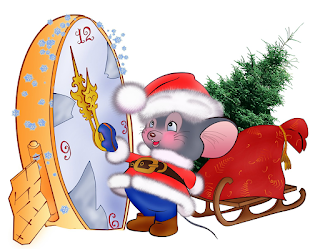 Postcard for the New year mouse and rat 2026. Free, beautiful live Christmas cards in the year of mouse
