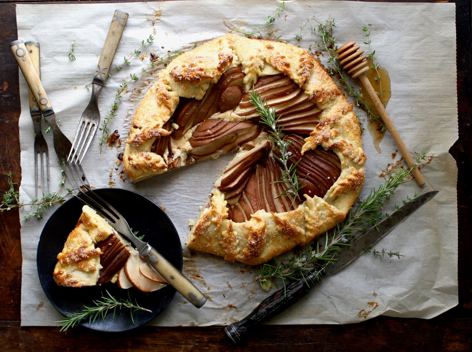 salted sugared spiced™ Pear and Honeyed Goat Cheese Galette