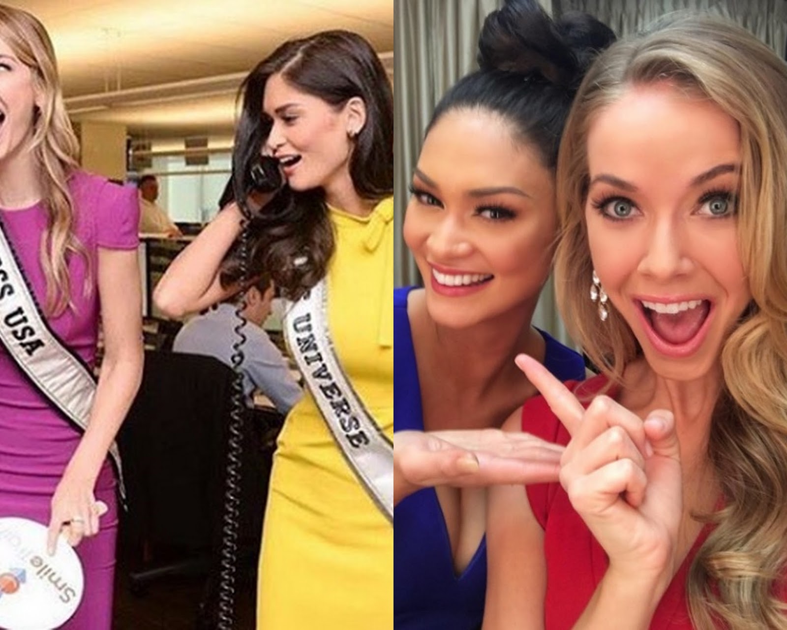 Miss Universe 2015 Pia Wurtzbach and Miss USA Olivia Jordan pledges ...