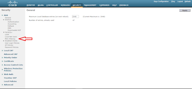 Mac Filtering on Cisco Wireless Controller   AQ Learning Center