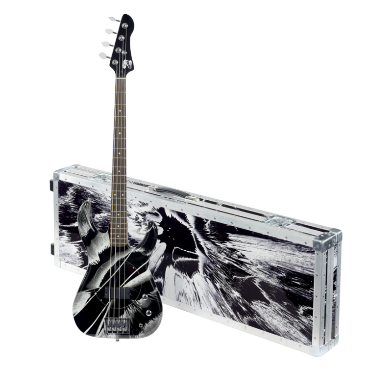 Black and White Spin Bass Guitar